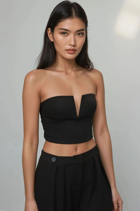 Strapless Fitted Crop Top - Image 4