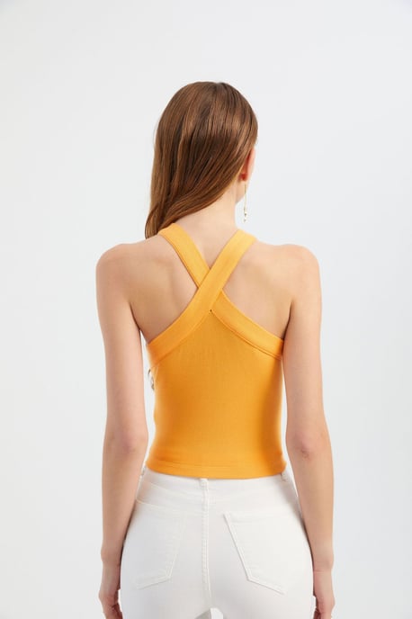Halter Neck Cross Front Crop top - Image 5