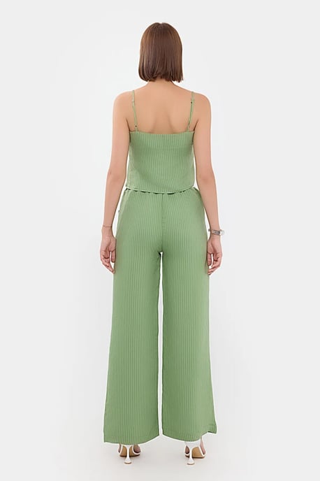Striped Square Neck Strappy Cropped Top - Image 5