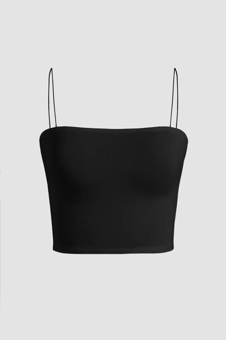 Rutig Krage Crop Top - Image 1