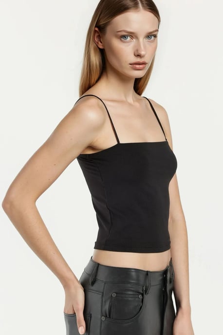 Rutig Krage Crop Top - Image 3