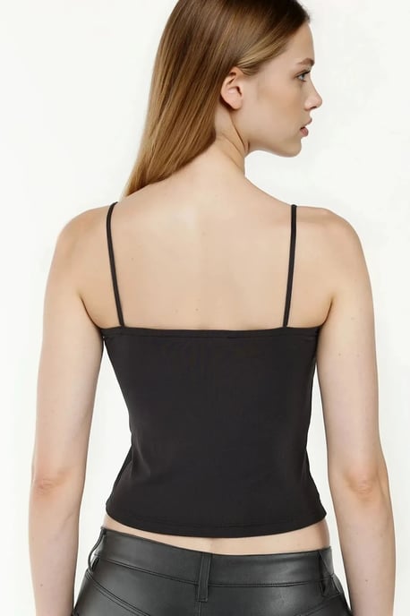Rutig Krage Crop Top - Image 4