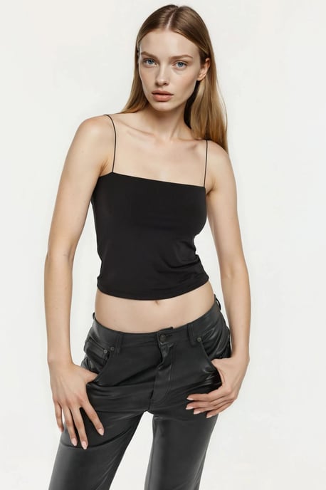 Rutig Krage Crop Top - Image 6