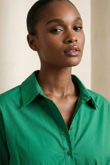 Casual Knopen Crop Shirt - Image 4