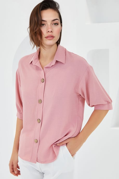 Oversized Crepe Shirt met Knopsluiting - Image 3