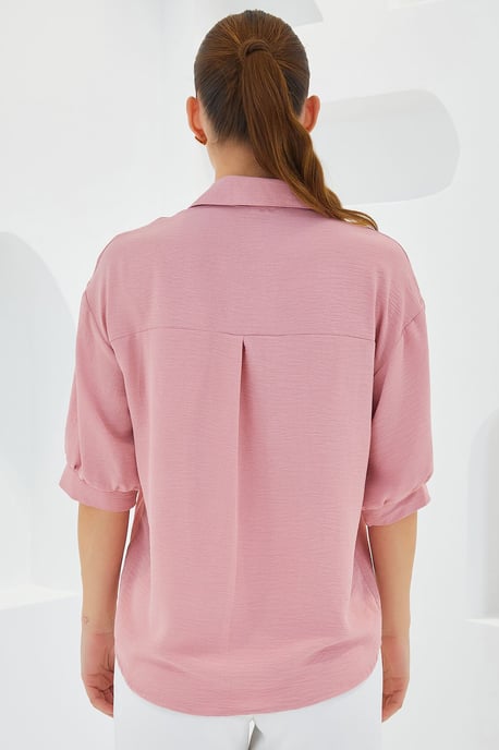 Oversized Crepe Shirt met Knopsluiting - Image 4