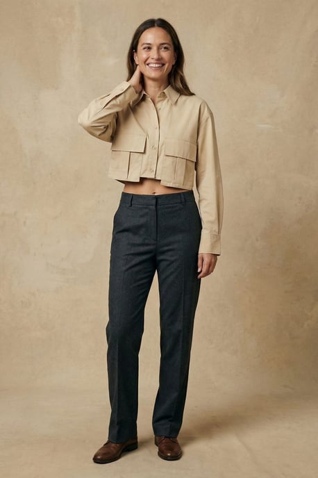 Korte Button-Up Shirt met Pocket - Image 2