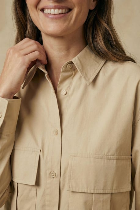 Korte Button-Up Shirt met Pocket - Image 5