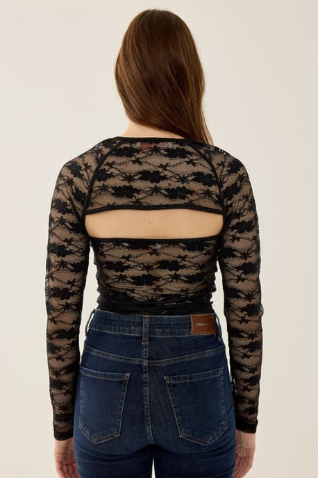 Slim Fit Långärmad Spetstopp - Image 4