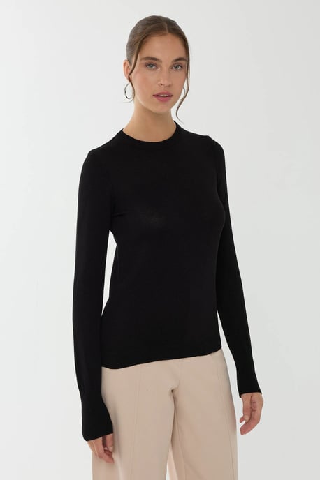 Slim Fit Crew Neck Viskosetop - Image 2