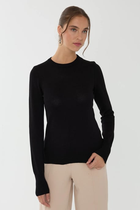 Slim Fit Crew Neck Viskosetop - Image 3