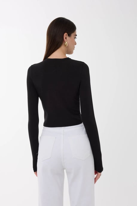 Slim Fit Crew Neck Långärmad Topp - Image 5