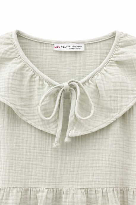 Fleurige Blouse met Sjaalkraag en Striksluiting - Image 2