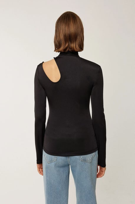 Halsringad Utsvängd Slim Fit Blus - Image 4
