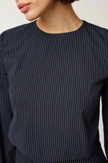 Randig crew neck-blus - Image 5