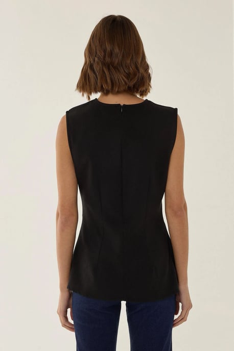 Svart Peplum Topp - Image 4
