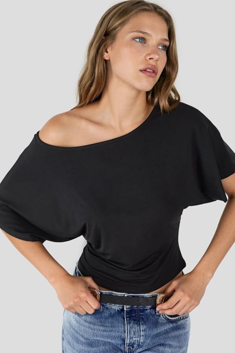 Losse Fit Bootkraag T-Shirt - Image 2