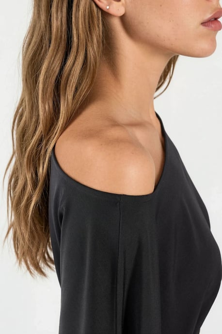 Losse Fit Bootkraag T-Shirt - Image 6