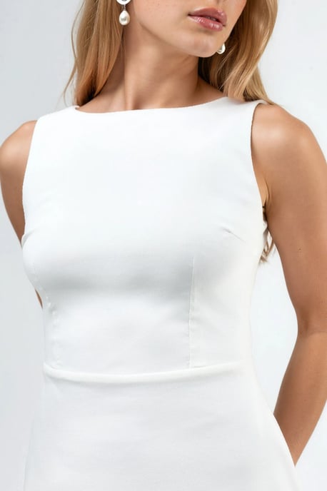 Bootcut Mini Witte Jurk - Image 5
