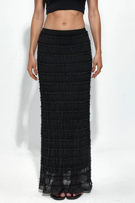 Low Waist Tulle Maxi Skirt - Image 1