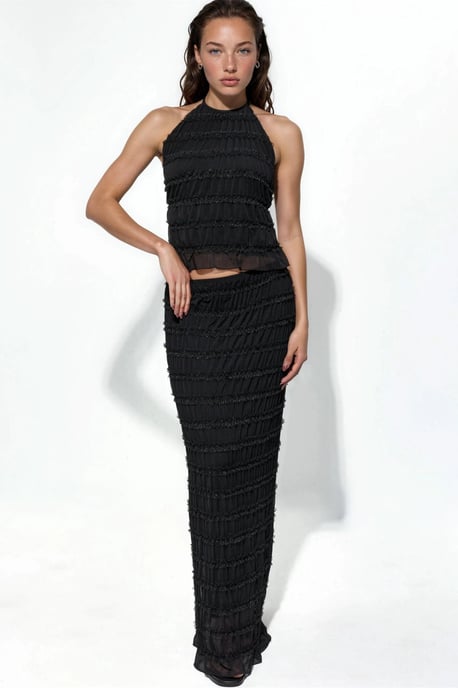 Lage Taille Tule Maxi Rok - Image 2