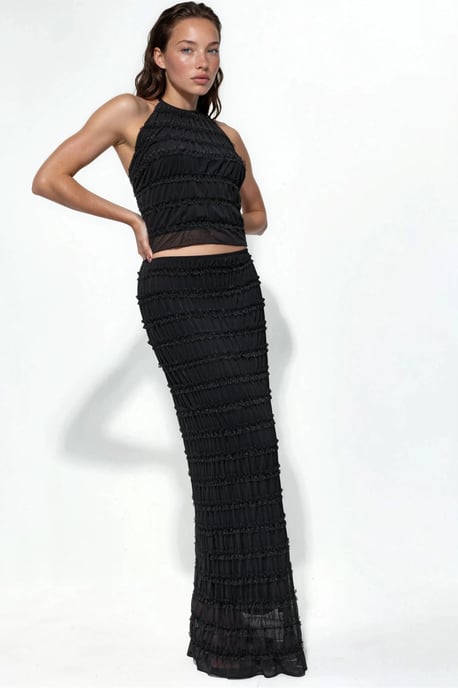 Lage Taille Tule Maxi Rok - Image 3