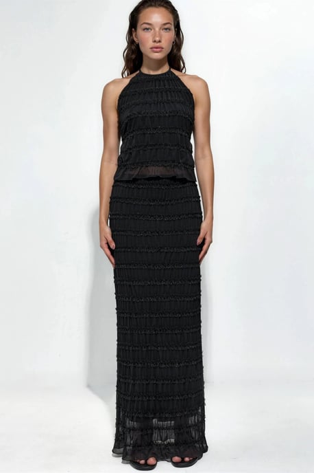Lage Taille Tule Maxi Rok - Image 5