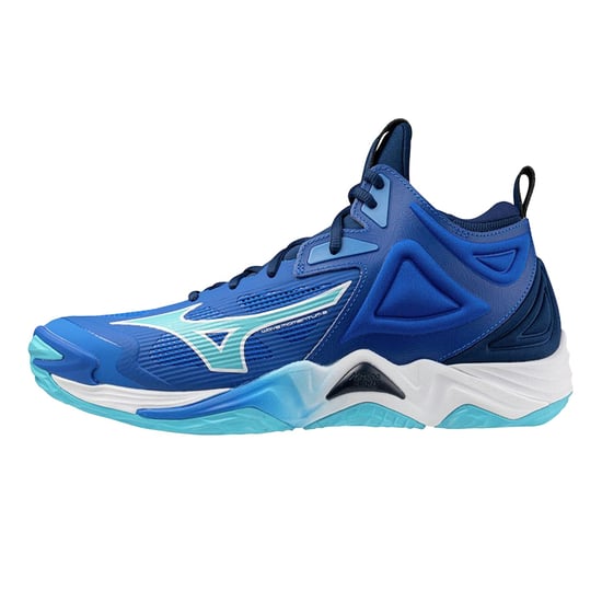Mizuno Heren Wave Momentum 3 Mid Cut Volleybalschoenen (Blauw) - Image 1