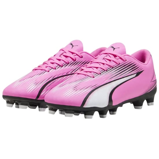 Puma Ultra Play Stevige Grond Voetbalschoenen voor Kinderen/Kinderen (Roze/Zwarte/Wit) - Image 2