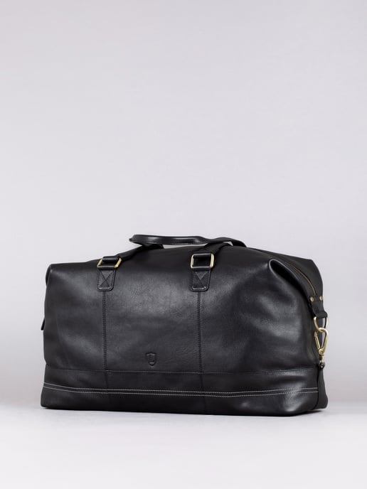 Keswick Leather Holdall in Black - Image 3