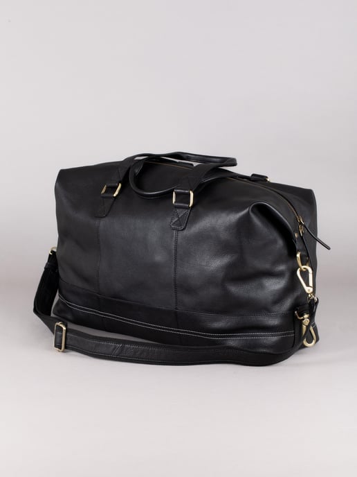 Keswick Leather Holdall in Black - Image 6