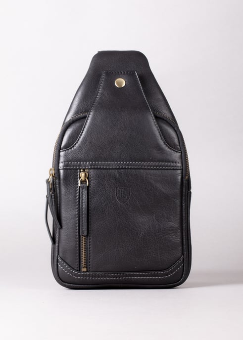Keswick Leather Sling Bag in Black - Image 1