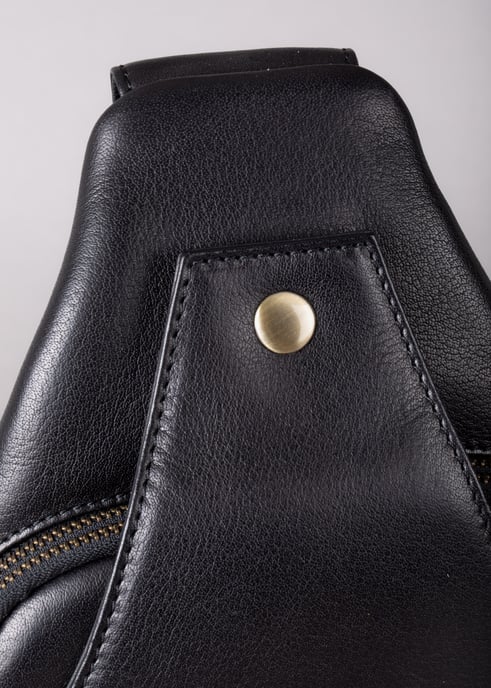 Keswick Leather Sling Bag in Black - Image 5
