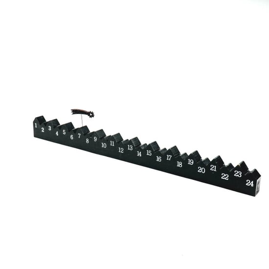 House Vitamin Calender mdf xmas advent countdown -black 60x2.5x8.5cm - Image 1