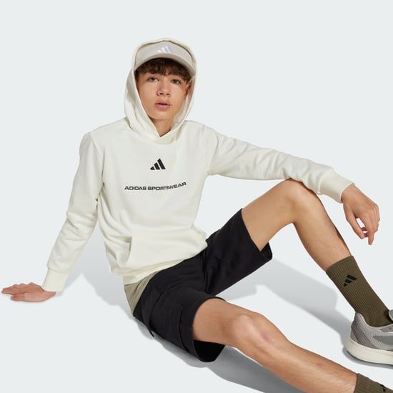 adidas Slogan Fleece Hoodie - Image 4