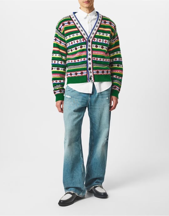 Fairisle Jacquard Cardigan - Image 2