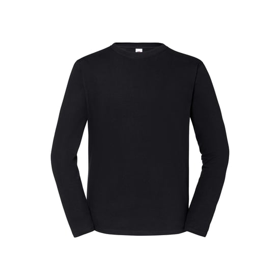 Fruit of the Loom Heren Iconic 195 Premium Ringspun Cotton T-shirt met lange mouwen (Zwart) - Image 1