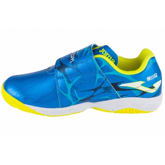 Joma Kinder/Kids Super Copa zaalvoetbalschoenen (Blauw/Geel) - Image 2