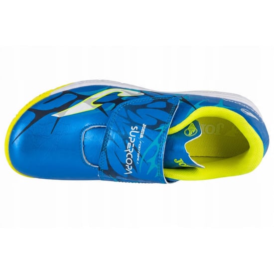 Joma Kinder/Kids Super Copa zaalvoetbalschoenen (Blauw/Geel) - Image 3