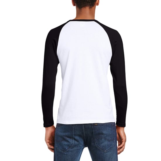 Fruit of the Loom Heren Valueweight Baseball T-shirt met lange mouwen (Wit/zwart) - Image 2