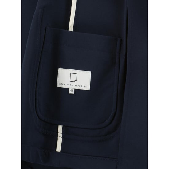 Born with Appetite Colbert drop 8 lind unlined jacket 241038li32/290 navy - Image 2