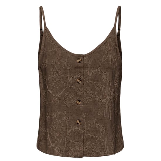 Only Onlsiesta linen bl emb singlet pnt - Image 1