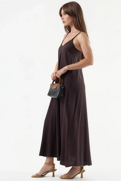 V-Neck Midi Slip Dress - Image 2