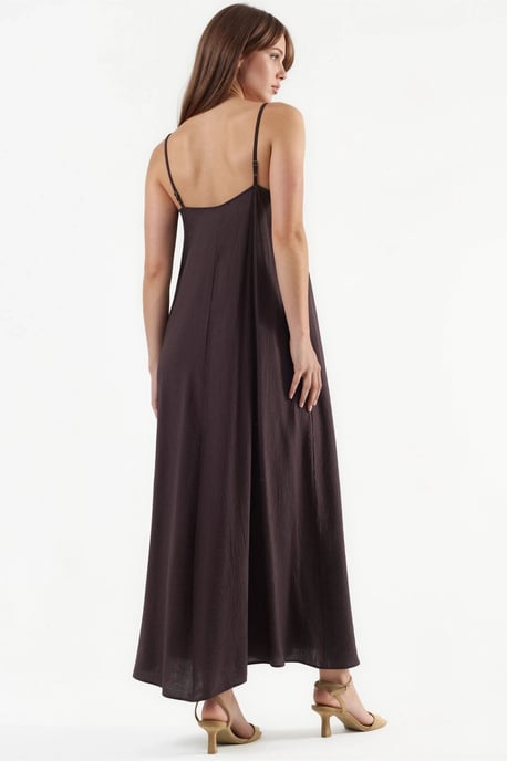 V-Neck Midi Slip Dress - Image 3