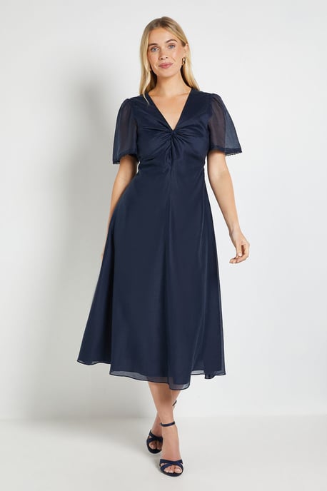 Petite Tencel Twist Midi Dress - Image 1