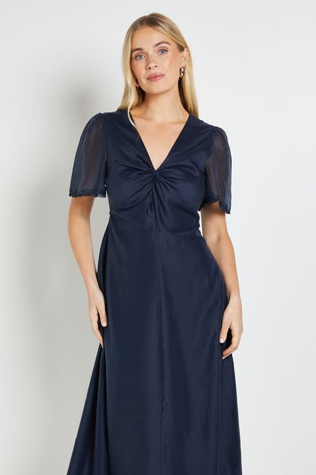 Petite Tencel Twist Midi Dress - Image 2