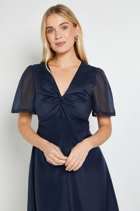Petite Tencel Twist Midi Dress - Image 4