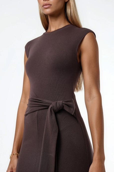 Midi-jurk met strikdetail - Image 5