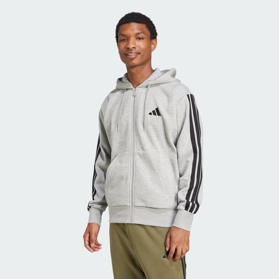 Essentials 3-Stripes Fleece Hoodie - Image 1