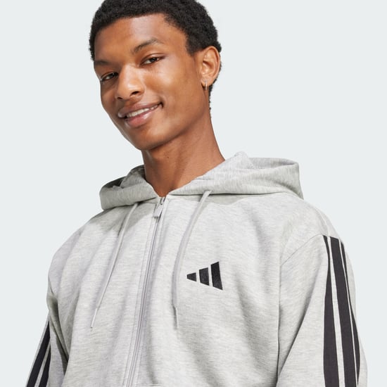 Essentials 3-Stripes Fleece Hoodie - Image 4